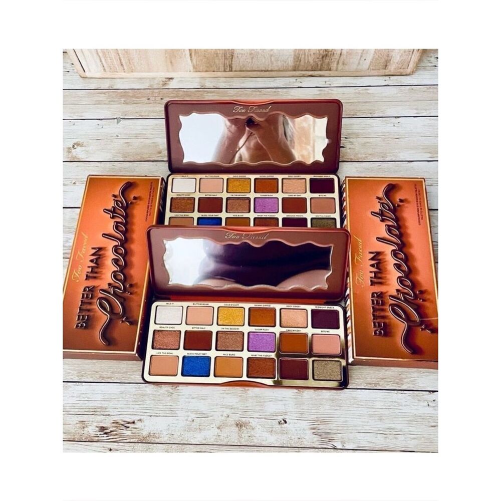 NWT 2 Too Faced Better Than Chocolate Cocoa-Infused Eye Shadow Palette - 0.69 oz